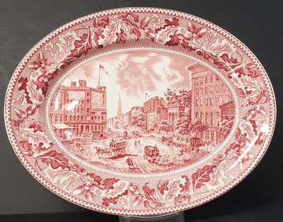 Johnson Brothers Historic America Pink Platter, 12 1/8"