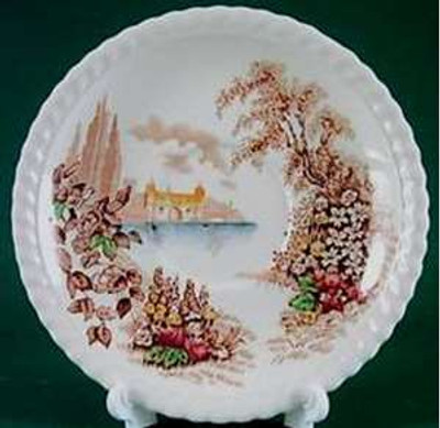 Johnson Brothers - Castle on the Lake ~ Brown - Round Vegetable Bowl