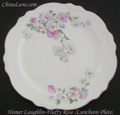 Homer Laughlin - Fluffy Rose 1 (Virginia Rose) - Bread Plate