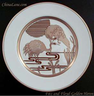 Fitz and Floyd - Golden Heron - Dinner Plate
