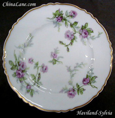 Haviland Sylvia White (France) Salad Plate - New - from the Sylvia White (France) collection by Haviland.
