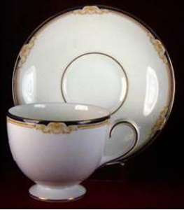 Wedgwood Cavendish Footed Cup and Saucer Set.