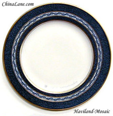 Haviland Mosaic Cobalt Blue Bread Plate 2". Collectible replacement piece available at China Lane.