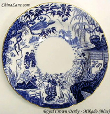 Royal Crown Derby - Blue Mikado - Bread Plate