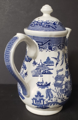 Churchill Willow Blue (Georgian Shape) Coffee Pot, 7 1/2"