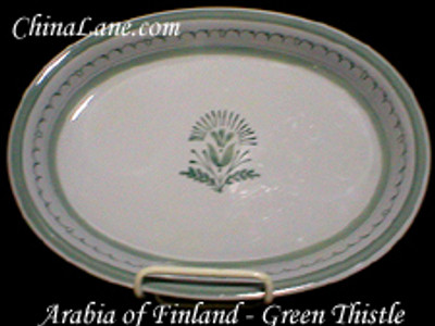 Arabia of Finland - Green Thistle - Platter ~ Small