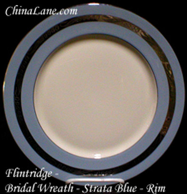 Flintridge - Bridal Wreath ~ Strata Blue - Bread Plate