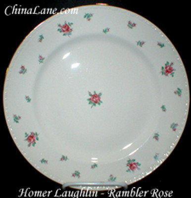 Homer Laughlin - Rambler Rose VM1 - Platter