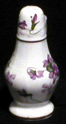 Hammersley Victorian Violets Salt and Pepper Shakers 8". Collectible replacement piece available at China Lane.