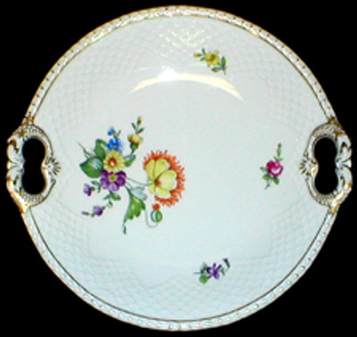 Bing and Grondahl - Saxon Flower (White) - Cake Plate