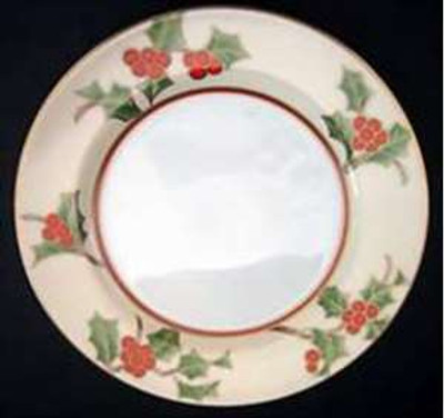 Fitz and Floyd - Christmas Holly - Dinner Plate