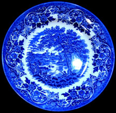 Churchill English Scene Blue Salad Plate at China Lane - replacement Salad Plate.
