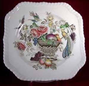 Johnson Brothers Bird of Paradise Brown Multicolor Salad Plate, 7 5/8"