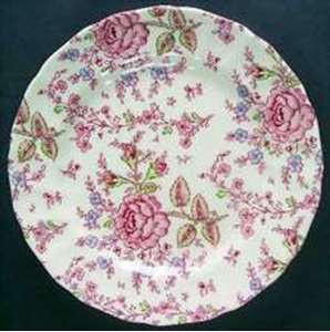 Johnson Brothers Rose Chintz Pink Dinner Plate from Rose Chintz Pink by Johnson Brothers at China Lane.