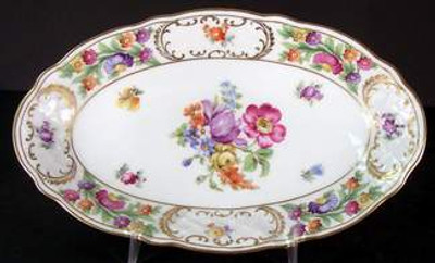 Schumann - Empress Dresden Flowers - Relish Dish - Open Rose