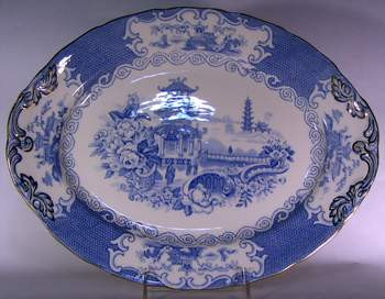 Allertons - Chinese Blue~Gold Trim - Platter