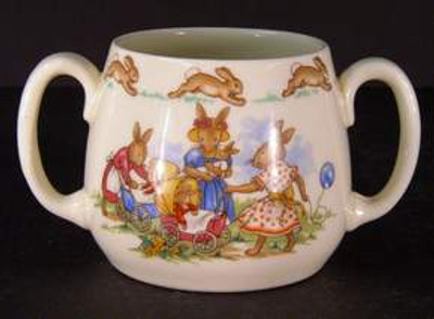 Royal Doulton - Bunnykins (Albion Shape) - Two Handled Don Mug- Play with Dolls