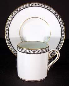 Wedgwood Ulander Black Bond Shape Demitasse Cup and Saucer Set – Ulander Black by Wedgwood.