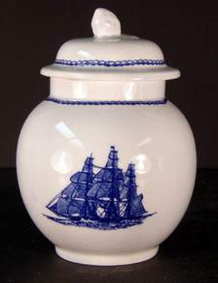 Wedgwood - American Clipper~Blue (York Shape) - Sugar Bowl