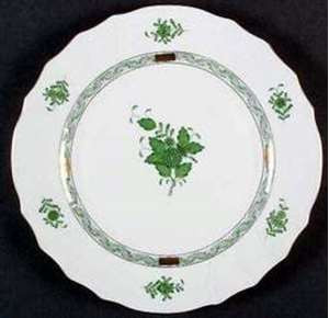 Herend Chinese Bouquet Green Salad Plate, 7 1/2" 1518 - 0 - 00