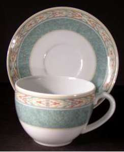Wedgwood Aztec Flat Cup and Saucer Set. Replacement piece available at China Lane.