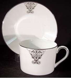 Wedgwood Imperial Scroll Flat Cup and Saucer Set – collectible replacement piece by Wedgwood.