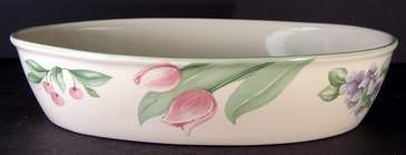 Pfaltzgraff Garden Party (Garden Impressions) Oval Bowl from the Garden Party (garden Impressions) collection by Pfaltzgraff.