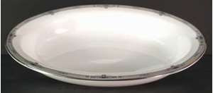 Wedgwood Amherst (Platinum Trim) Oval Bowl from the Amherst (Platinum Trim) collection by Wedgwood.