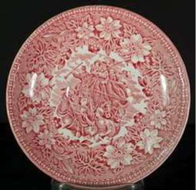 Royal Tudor - Coaching Scenes~Pink - Saucer