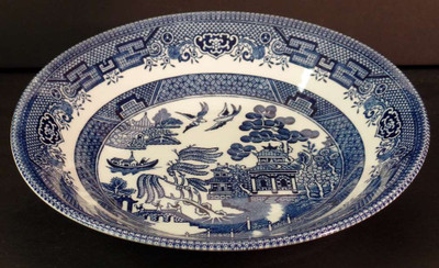 Churchill - Willow ~ Blue (Georgian Shape) - Soup Bowl