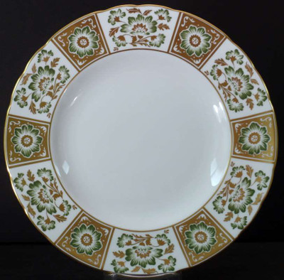 Royal Crown Derby - Derby Panel Green A1237 - Bread Plate