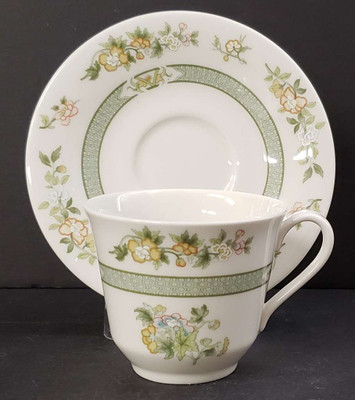 Royal Doulton Tonkin Flat Cup and Saucer Set, 2 7/8"