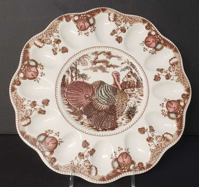 Johnson Brothers His Majesty Deviled Egg Plate, 11 3/4"