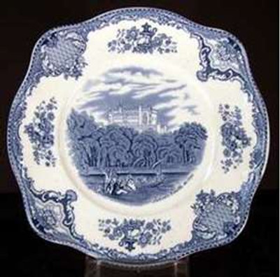 Johnson Brothers Old Britain Castles Blue Square Salad Plate - New