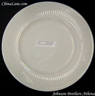Johnson Brothers Athena White (Undecorated Ribbed) Bread Plate - About New, 6 3/8"