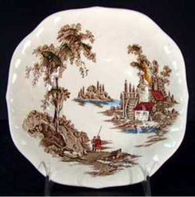 Johnson Brothers The Old Mill Brown Multicolor Soup Bowl.