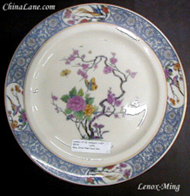 Lenox - Ming ~ Birds (Older)Blk/Gr Backstamp - Snack Plate - AN
