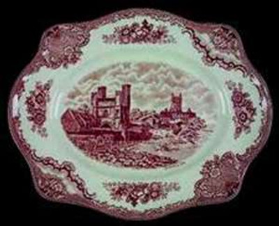 Johnson Brothers - Old Britain Castles ~ Pink (Crown) - Dinner Plate - N