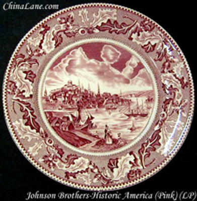 Johnson Brothers - Historic America ~ Pink - Platter- Small - N