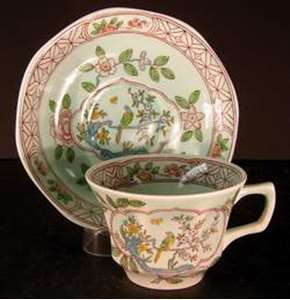 Adams Singapore Bird (Newer Backstamp) Cup Light Wear, 2 5/8" Flat