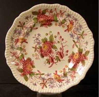 Spode Aster 2/8130 Red Dinner Plate - Light Wear.
