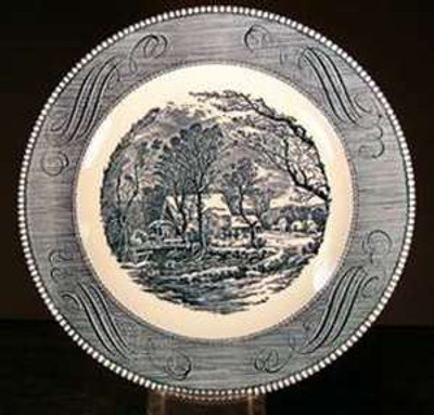 Royal - Currier & Ives ~ Blue - Dinner Plate - LW