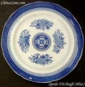 Spode Fitzhugh Blue Salad Plate - Light Wear - collectible replacement piece by Spode.