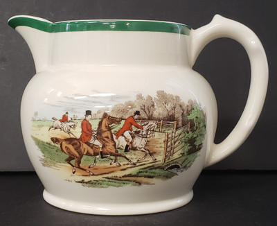 Herring Hunt by Spode Jug Featuring Off to Draw Design,  4 7/8"
