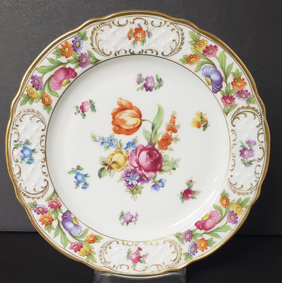 Schumann - Empress Dresden Flowers - Salad Plate - Orange Tulip - N