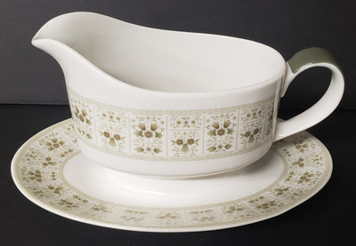 Royal Doulton Samarra Gravy Boat with Attached Underplate from Samarra by Royal Doulton at China Lane.