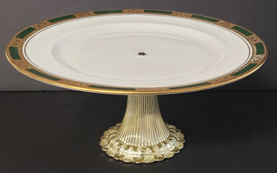 Aynsley Empress Laurel Dinner Plate with Stand, 10 1/2"