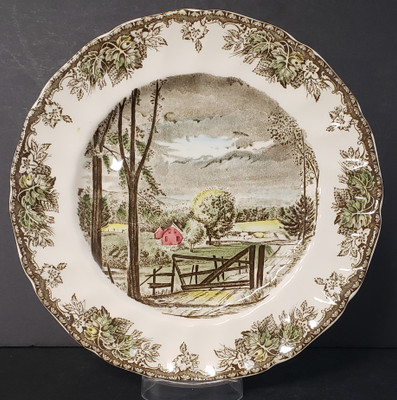 Johnson Brothers Friendly Village Dinner Plate Hayfield - collectible replacement piece by Johnson Brothers.