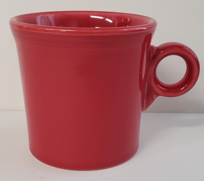 Homer Laughlin Fiesta Scarlet Mug 2". Collectible replacement piece available at China Lane.
