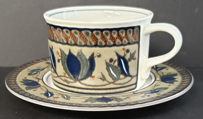 Mikasa Arabella Flat Cup and Saucer Set, 2 3/8"Flat